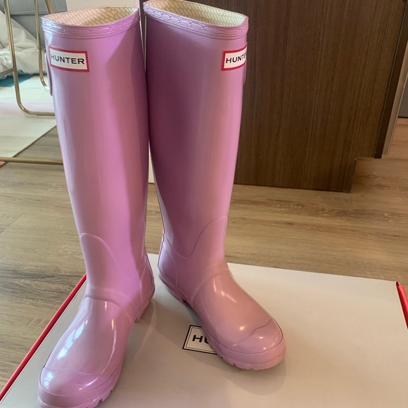 lilac hunter boots